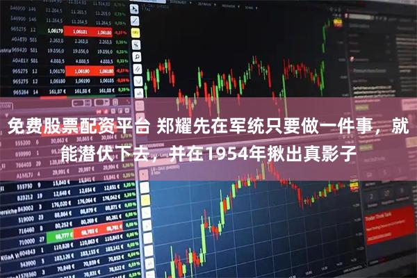免费股票配资平台 郑耀先在军统只要做一件事，就能潜伏下去，并在1954年揪出真影子