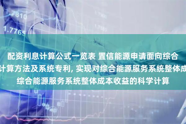 配资利息计算公式一览表 置信能源申请面向综合能源服务系统成本计算方法及系统专利, 实现对综合能源服务系统整体成本收益的科学计算