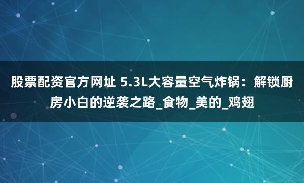 股票配资官方网址 5.3L大容量空气炸锅：解锁厨房小白的逆袭之路_食物_美的_鸡翅