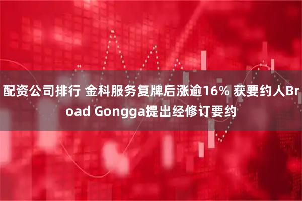 配资公司排行 金科服务复牌后涨逾16% 获要约人Broad Gongga提出经修订要约
