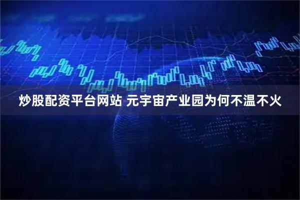 炒股配资平台网站 元宇宙产业园为何不温不火